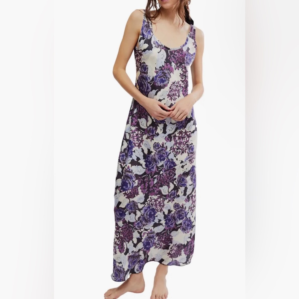 Free People || FP Intimately Worth the Wait Floral Dark Night Combo Slip Dress